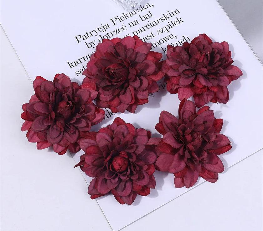 Wedding Home Decoration DIY Wreath Gift Box Scrapbooking Craft Fake Flower Head