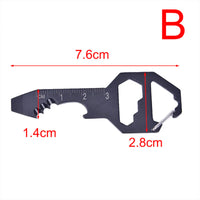 Multitools EDC Stainless Steel Keychain Outdoor Survival Gear Gadget Bottle Opener Multi Pocket Tool Pendant Keyring