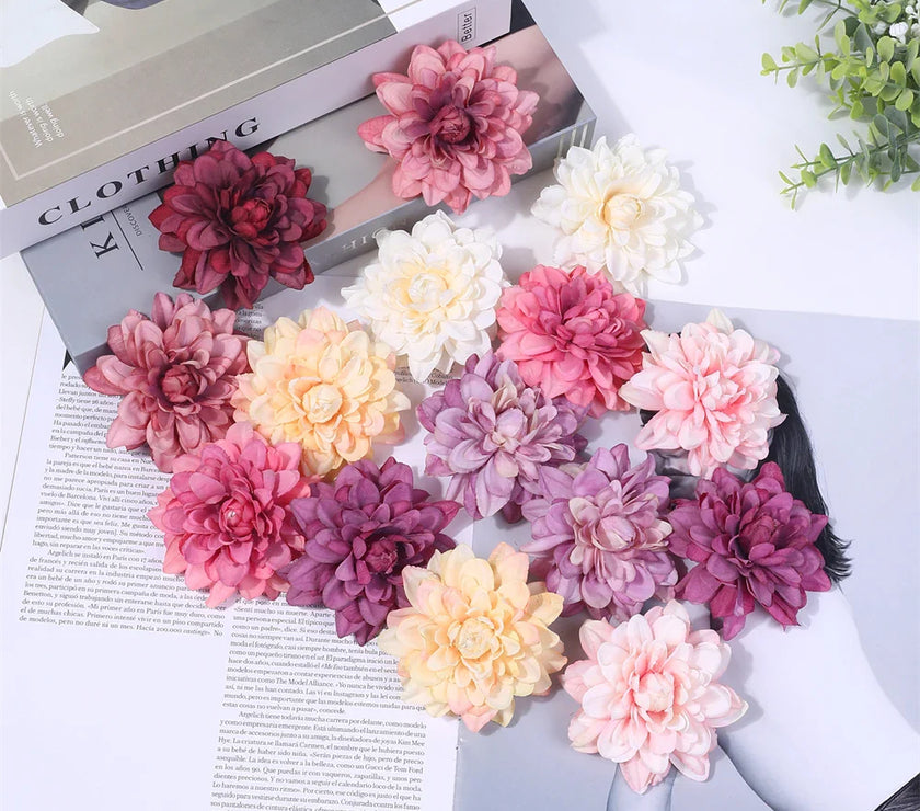 Wedding Home Decoration DIY Wreath Gift Box Scrapbooking Craft Fake Flower Head