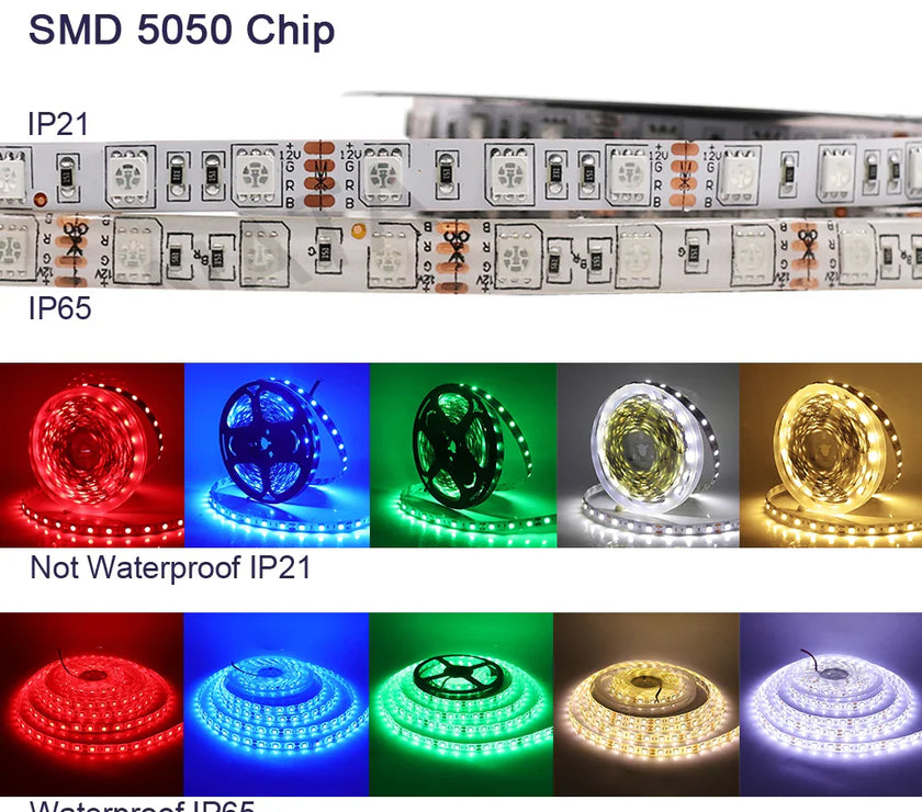 Waterproof Flexible Led Tape Ribbon Power Plug Kit 12