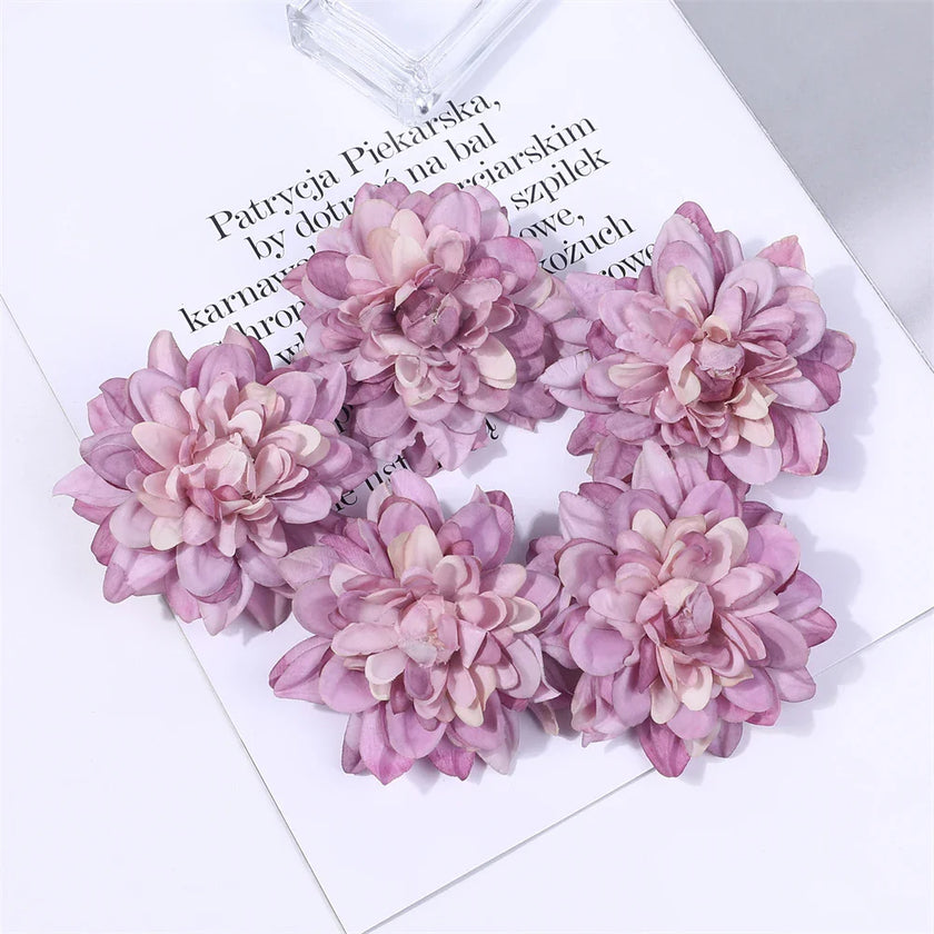 Wedding Home Decoration DIY Wreath Gift Box Scrapbooking Craft Fake Flower Head