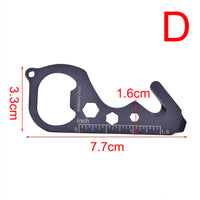 Multitools EDC Stainless Steel Keychain Outdoor Survival Gear Gadget Bottle Opener Multi Pocket Tool Pendant Keyring