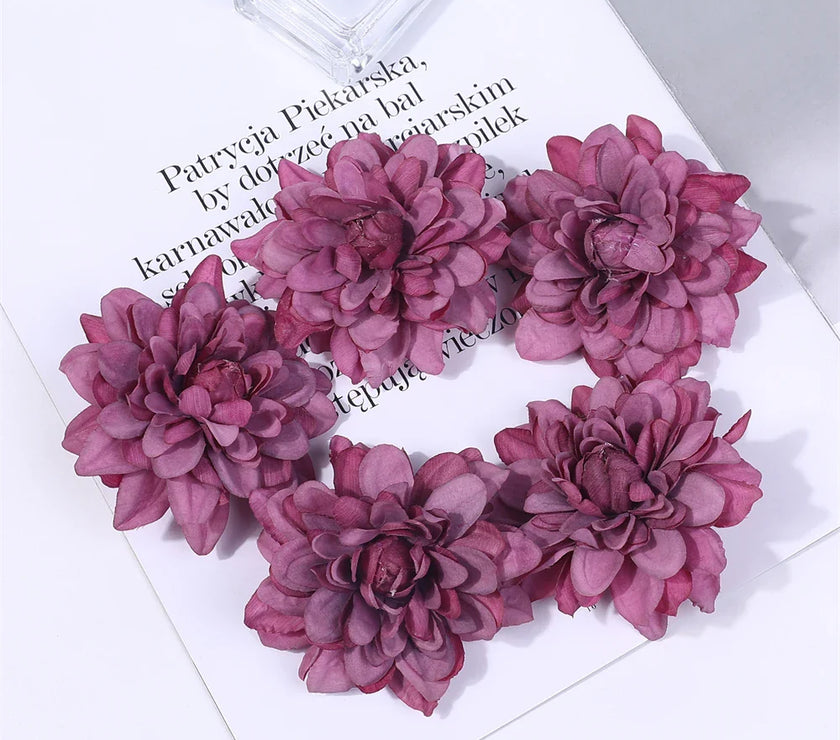 Wedding Home Decoration DIY Wreath Gift Box Scrapbooking Craft Fake Flower Head