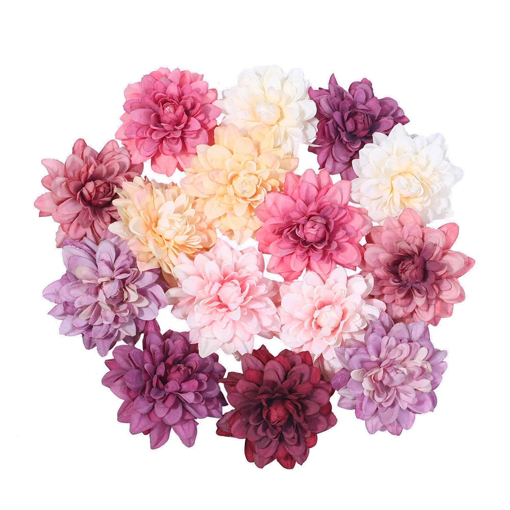 Wedding Home Decoration DIY Wreath Gift Box Scrapbooking Craft Fake Flower Head