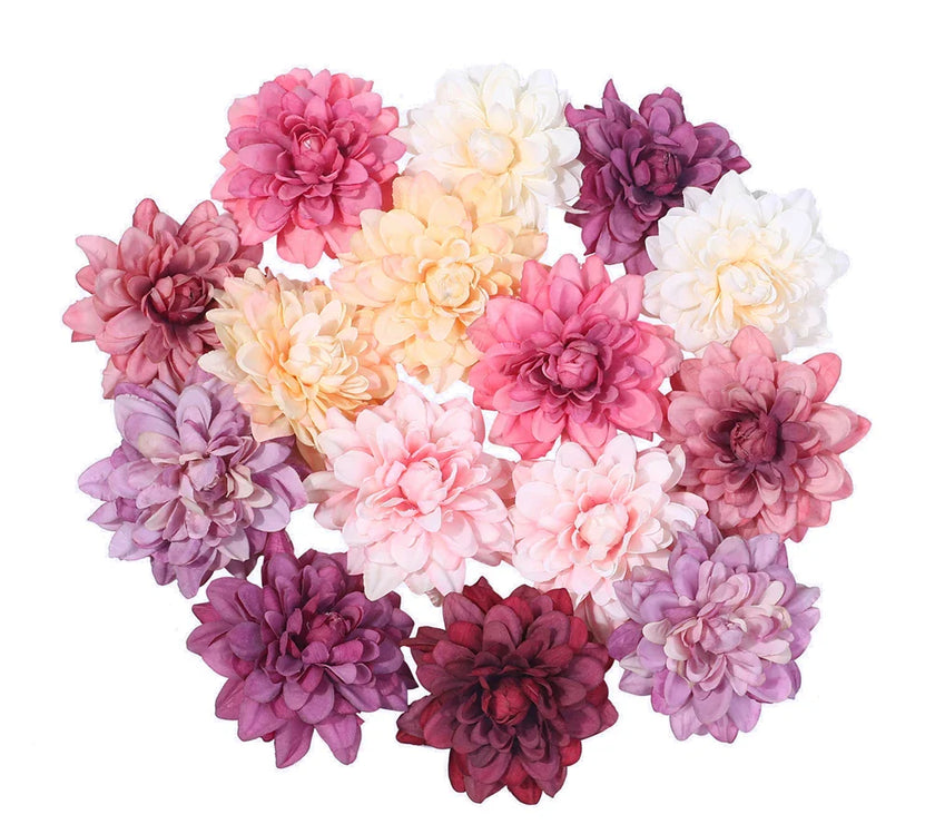 Wedding Home Decoration DIY Wreath Gift Box Scrapbooking Craft Fake Flower Head