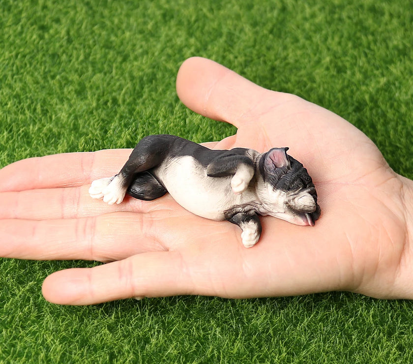 Realistic French Bulldog Figurines Solid Dog Model Figures Toys Christmas Birthday Gift Party Decoration for Kids Toddlers