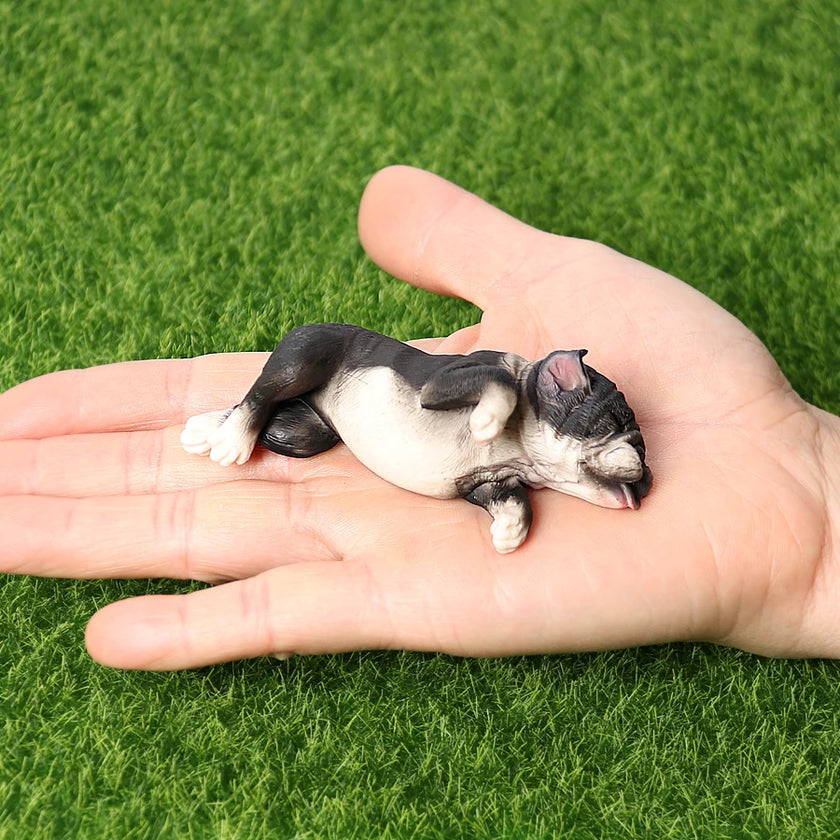 Realistic French Bulldog Figurines Solid Dog Model Figures Toys Christmas Birthday Gift Party Decoration for Kids Toddlers