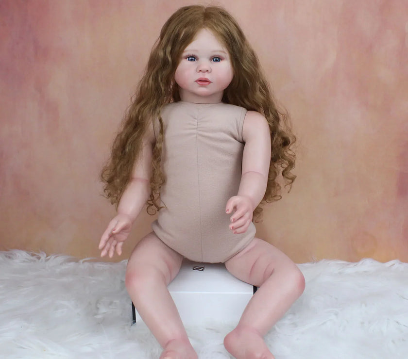 Size 3D Skin Silicone Reborn Girl Baby Doll
