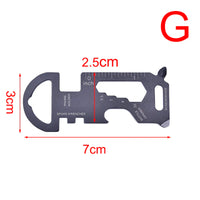 Multitools EDC Stainless Steel Keychain Outdoor Survival Gear Gadget Bottle Opener Multi Pocket Tool Pendant Keyring