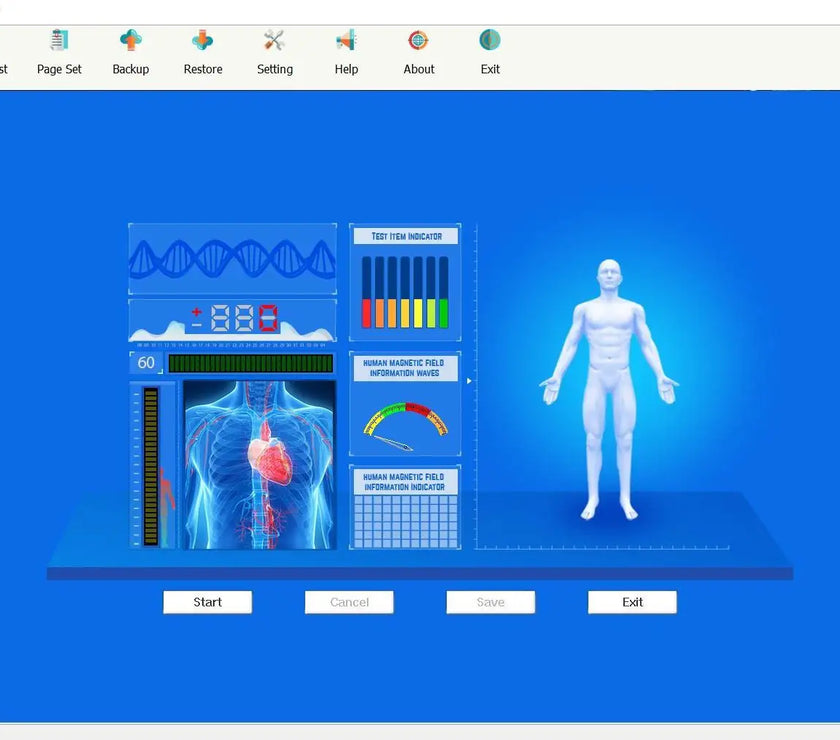 Quantum Magnetic Resonance Analyzer Machine Full Body Analysis Health FIR Technology No Hand Senser with Touch Unit