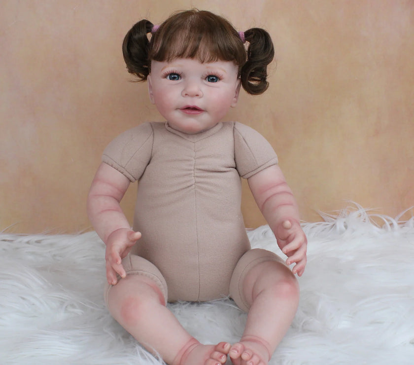 Size 3D Skin Silicone Reborn Girl Baby Doll