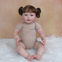 Size 3D Skin Silicone Reborn Girl Baby Doll