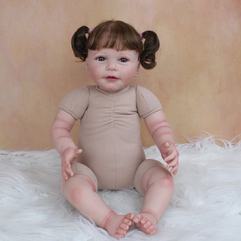 Size 3D Skin Silicone Reborn Girl Baby Doll