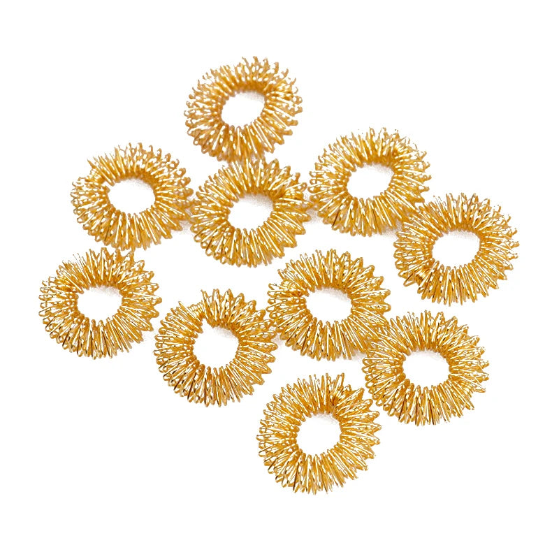 100pcs Finger Massage Ring Acupuncture Acupressure Health Care Body Fatigue Pain Stress Relief Help Sleep Tools