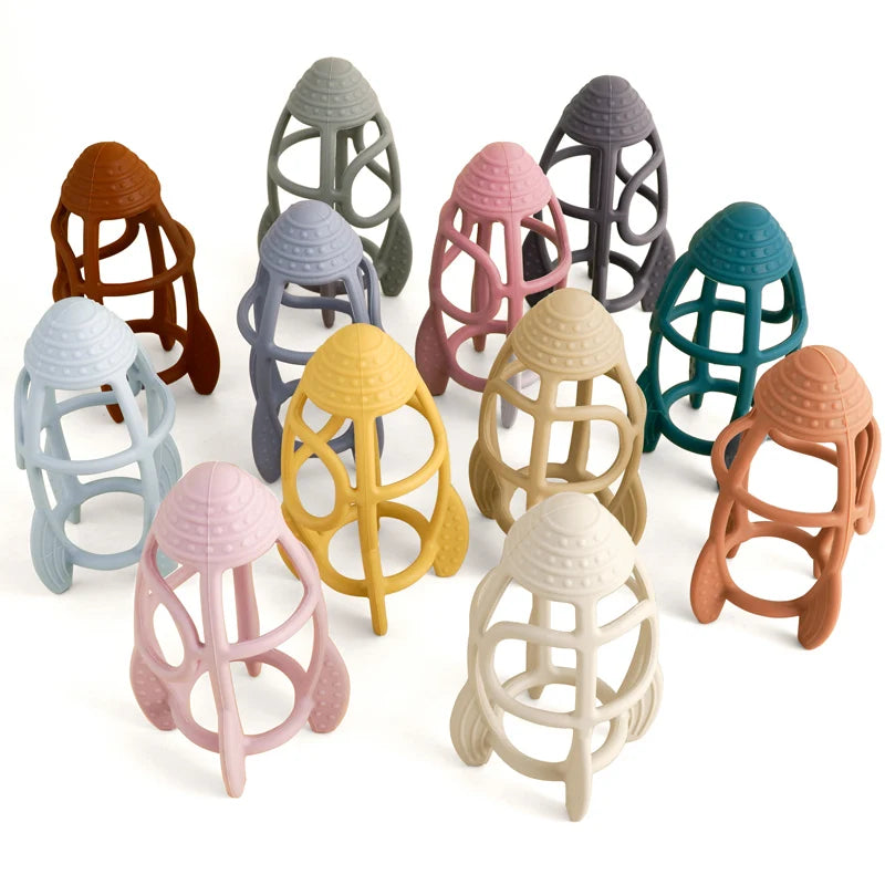 Teething Infant Chewing Toy Fashionable Rocket Shape Silicone Baby Teethers Nursing Gift For Kids Fidget Toy Children's Products
