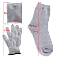 Electric Tens EMS Muscle Stimulator Conductive Silver Fiber Gloves Wrist Socks Acupuncture Massage Therapy Accessories Health