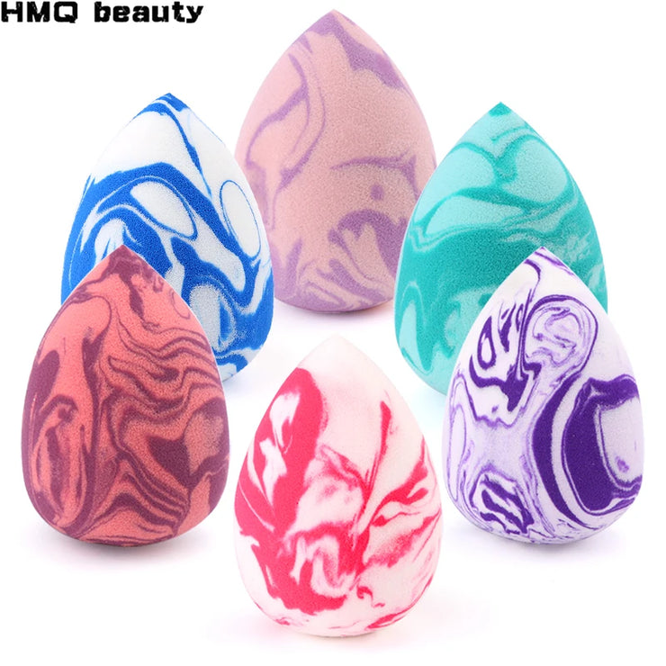 Makeup Sponge Marbling Water-drop Shape Foundation Concealer Sponge Mix Powder Cosmetic Puff Make Up Blender