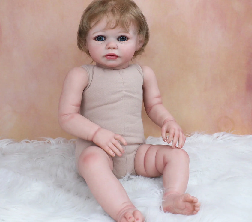 Size 3D Skin Silicone Reborn Girl Baby Doll