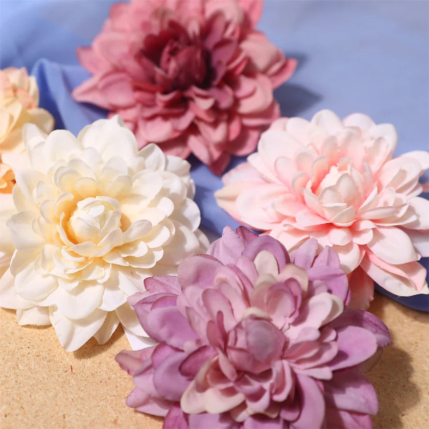 Wedding Home Decoration DIY Wreath Gift Box Scrapbooking Craft Fake Flower Head