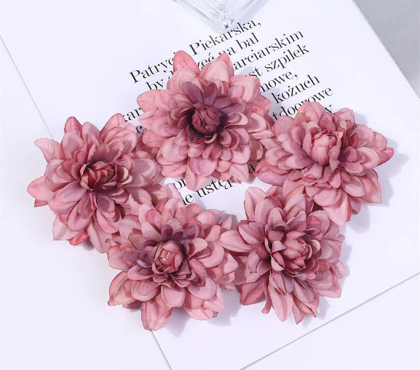 Wedding Home Decoration DIY Wreath Gift Box Scrapbooking Craft Fake Flower Head