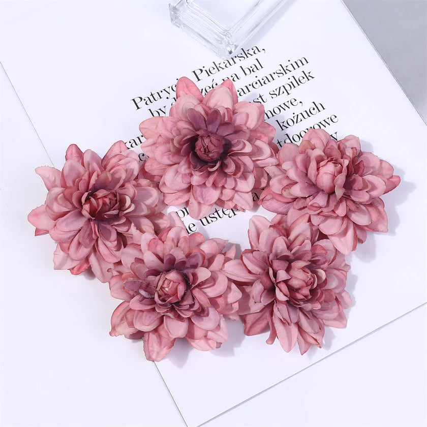 Wedding Home Decoration DIY Wreath Gift Box Scrapbooking Craft Fake Flower Head