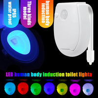 7 Color Smart PIR Motion Sensor Toilet Seat Night Light Waterproof Backlight For Bowl LED Luminaria Lamp WC Light Home Supply