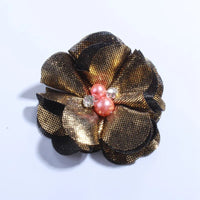 5CM Hot Sale Metallic Fabric Flower
