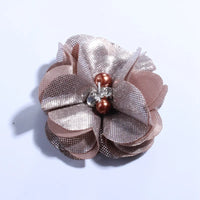 5CM Hot Sale Metallic Fabric Flower