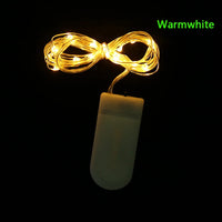 2M 5M 50LED Silver Wire Fairy Garland Lamp LED String Lights Christmas Wedding Home Party Decoration Powered By CR2032 Battery