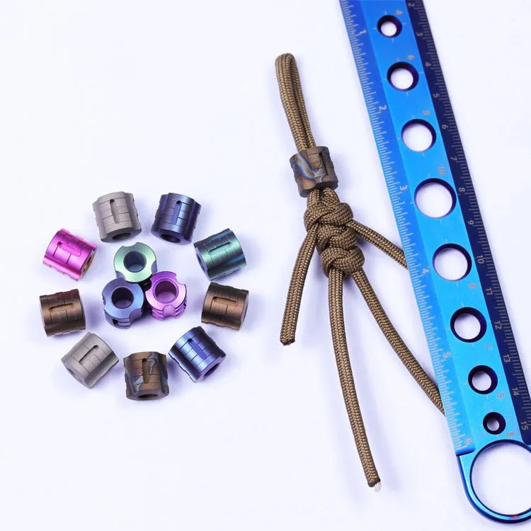 Titanium Alloy Knife Beads Paracord Beads Knife Lanyard Umbrella Rope Outdoor Cord Gadget EDC Multi Tools Knife Beads