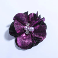 5CM Hot Sale Metallic Fabric Flower