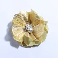 5CM Hot Sale Metallic Fabric Flower