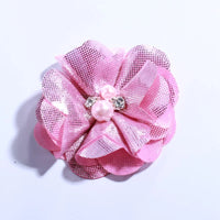 5CM Hot Sale Metallic Fabric Flower