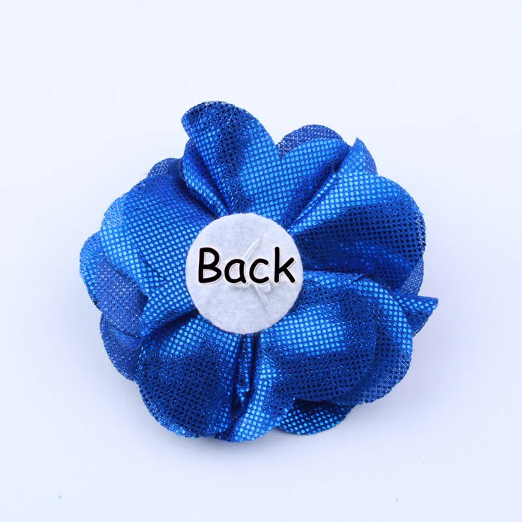 5CM Hot Sale Metallic Fabric Flower