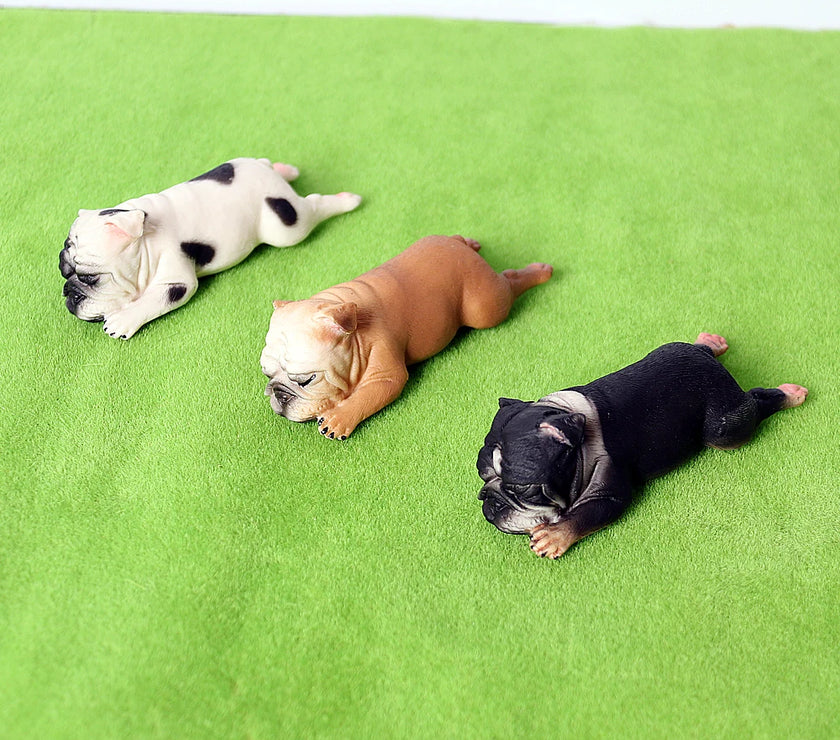 Realistic French Bulldog Figurines Solid Dog Model Figures Toys Christmas Birthday Gift Party Decoration for Kids Toddlers