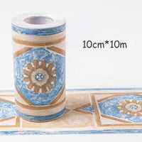 10M Waterproof Waist Lines Wallpaper Bathroom Self Adhesive Skirting Line Decor Baseboard Corridor Floor Borders Sticker