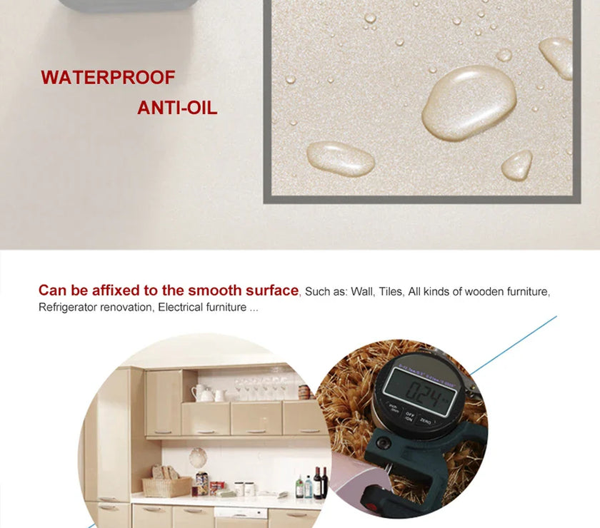Adhesive Wallpaper Kitchen Cabinet Furniture Wall Sticker Home Decor