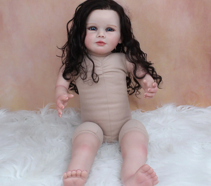 Size 3D Skin Silicone Reborn Girl Baby Doll