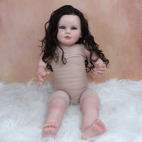 Size 3D Skin Silicone Reborn Girl Baby Doll