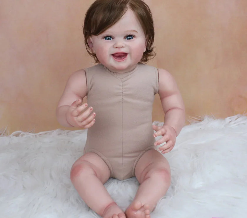 Size 3D Skin Silicone Reborn Girl Baby Doll