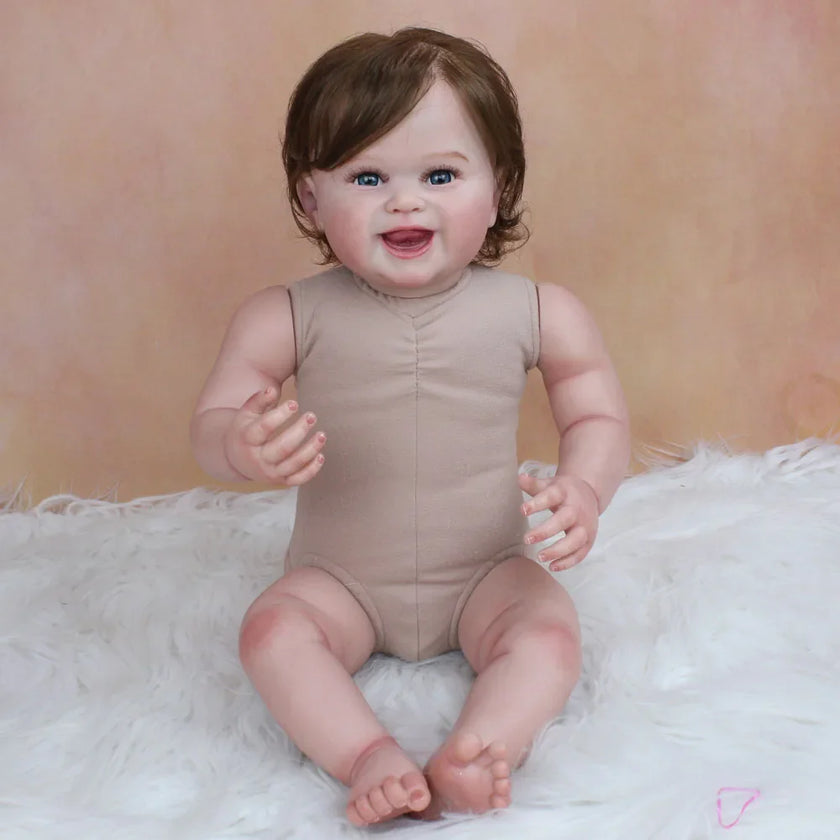 Size 3D Skin Silicone Reborn Girl Baby Doll