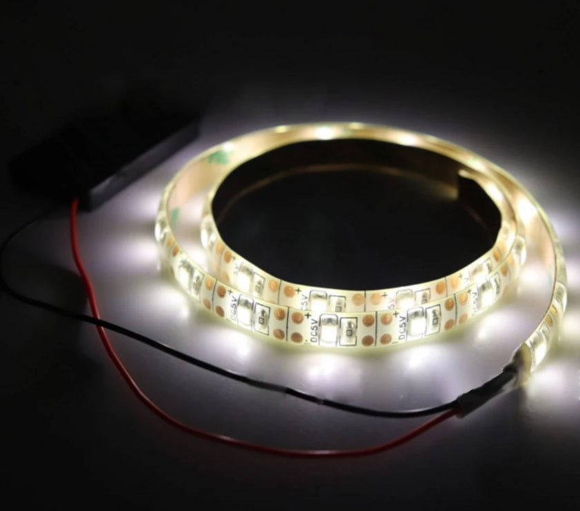 DC3V LED Strip Light 2835 SMD Battery Powered 50cm 1m 2m Flexible LED Tape 8 Colors Waterproof Home Decoration DIY Lamp 8mm PCB