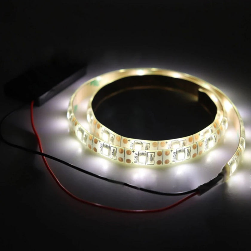 DC3V LED Strip Light 2835 SMD Battery Powered 50cm 1m 2m Flexible LED Tape 8 Colors Waterproof Home Decoration DIY Lamp 8mm PCB