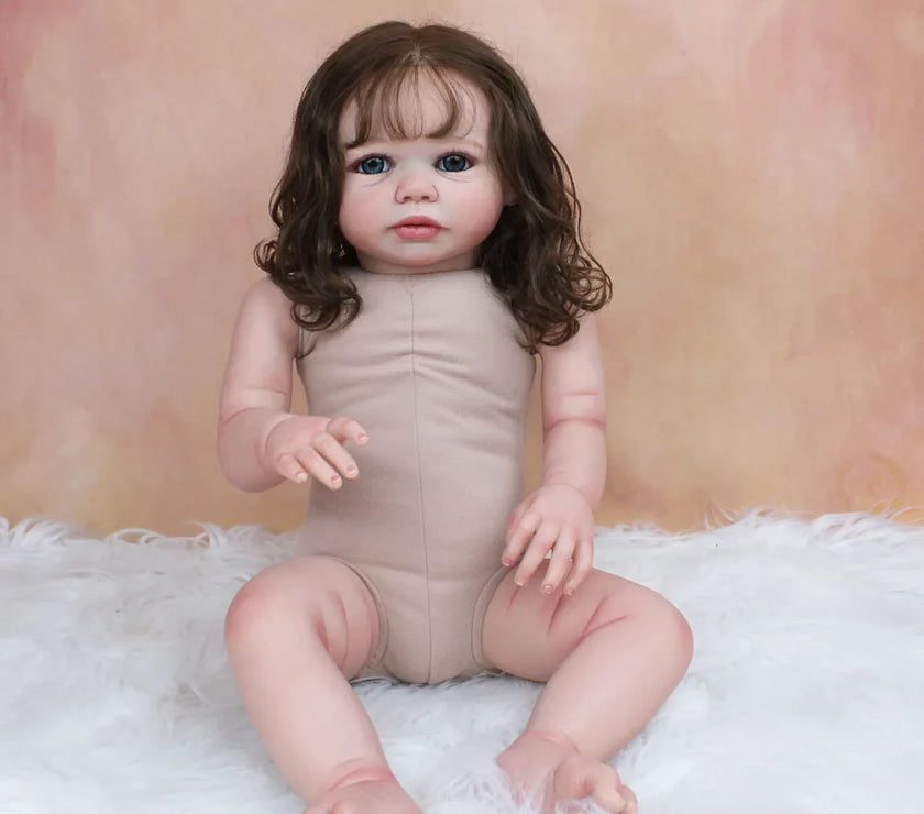 Size 3D Skin Silicone Reborn Girl Baby Doll