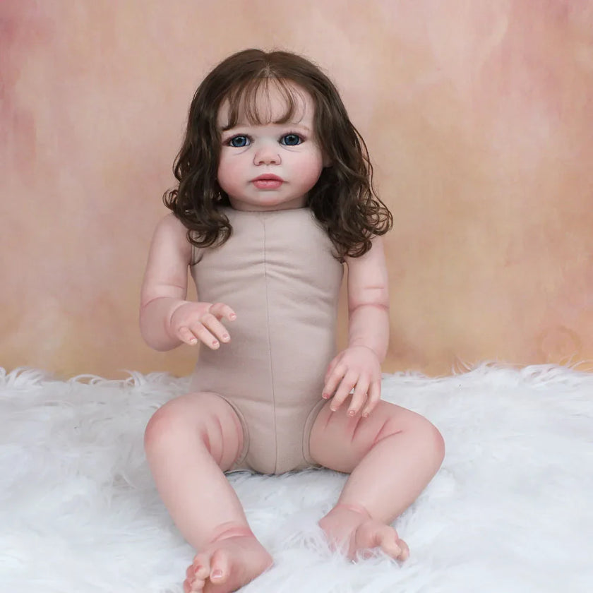 Size 3D Skin Silicone Reborn Girl Baby Doll