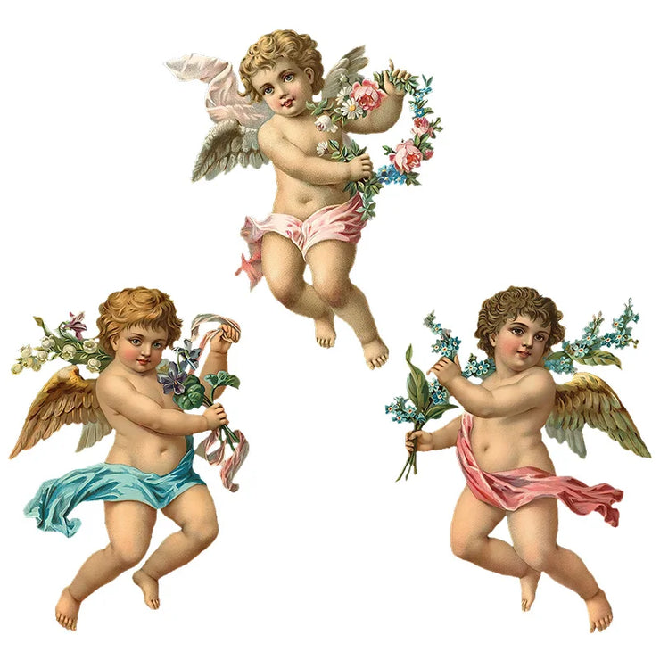 Ratels QCF51 Classic European Angel oil painting picture quality sticker antique era