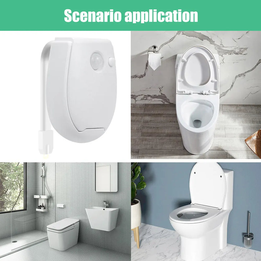 7 Color Smart PIR Motion Sensor Toilet Seat Night Light Waterproof Backlight For Bowl LED Luminaria Lamp WC Light Home Supply