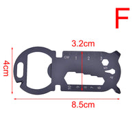 Multitools EDC Stainless Steel Keychain Outdoor Survival Gear Gadget Bottle Opener Multi Pocket Tool Pendant Keyring