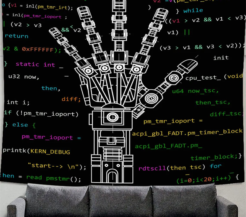 Playboi Carti Die Lit Tapestry Green Day American Idiot Tapestries Drawing Model Of The Robot Arm Wall Hanging Home Decoration