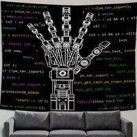 Playboi Carti Die Lit Tapestry Green Day American Idiot Tapestries Drawing Model Of The Robot Arm Wall Hanging Home Decoration